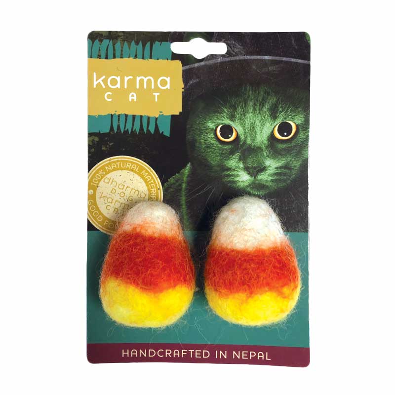 Dharma Dog Karma Cat - Toy - Candy Corn - 2 pk