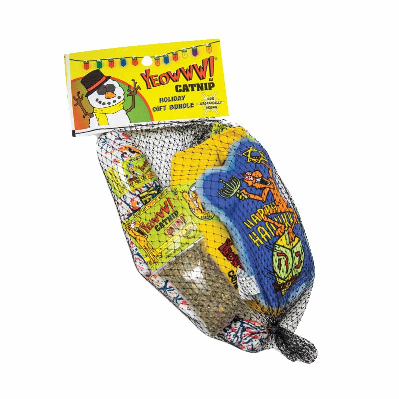 Yeowww! - Catnip - Toy - Holiday - Dreidel Krinkle Gift Bundle