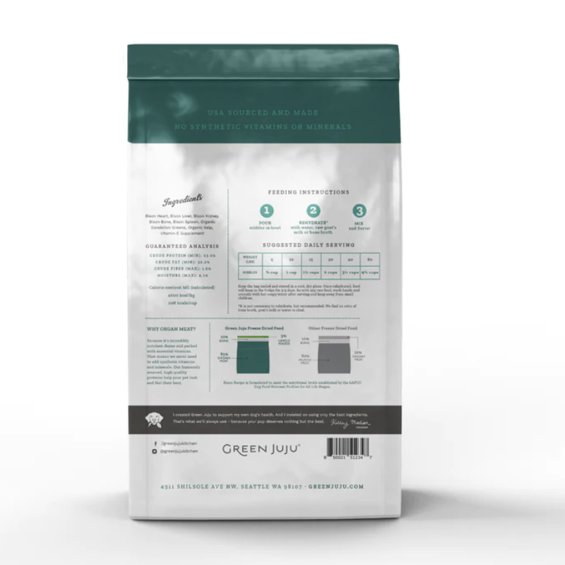 Green Juju - Dog - Freeze-Dried - Bison - 14 oz