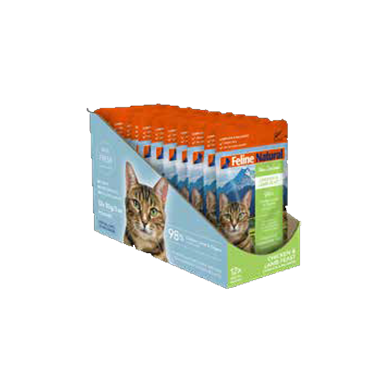 Feline Natural - Pouches - Chicken & Lamb Feast - 85g (Case of 12)