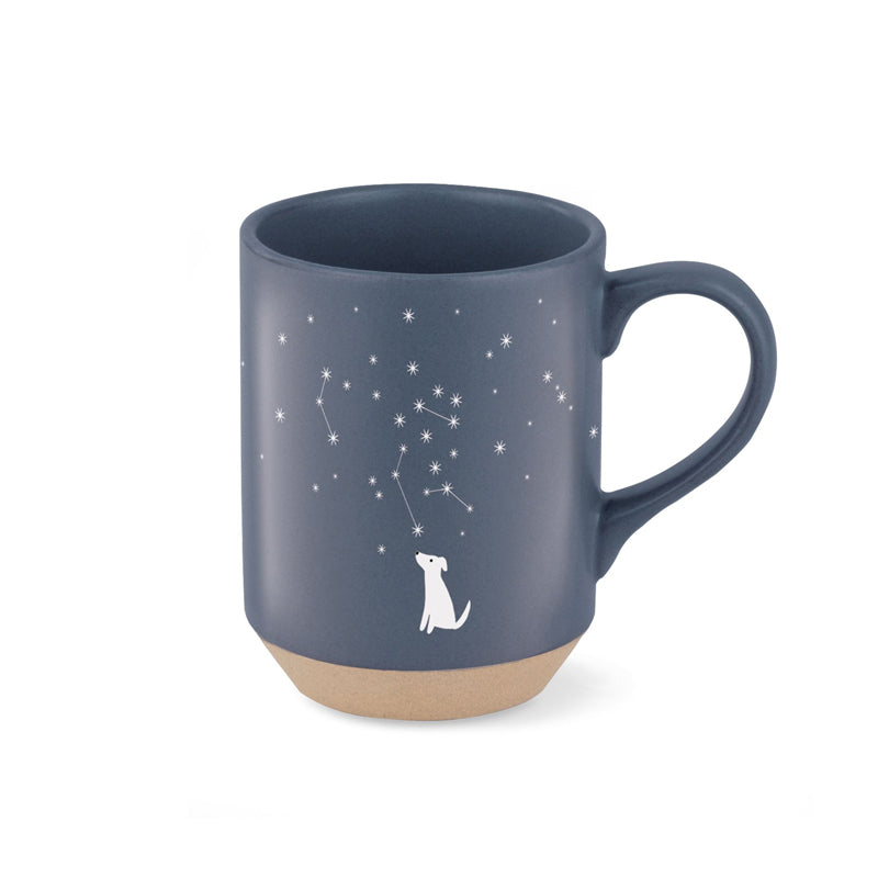 Fringe Studio - Mug - Stoneware - Celestial Dog - case/4
