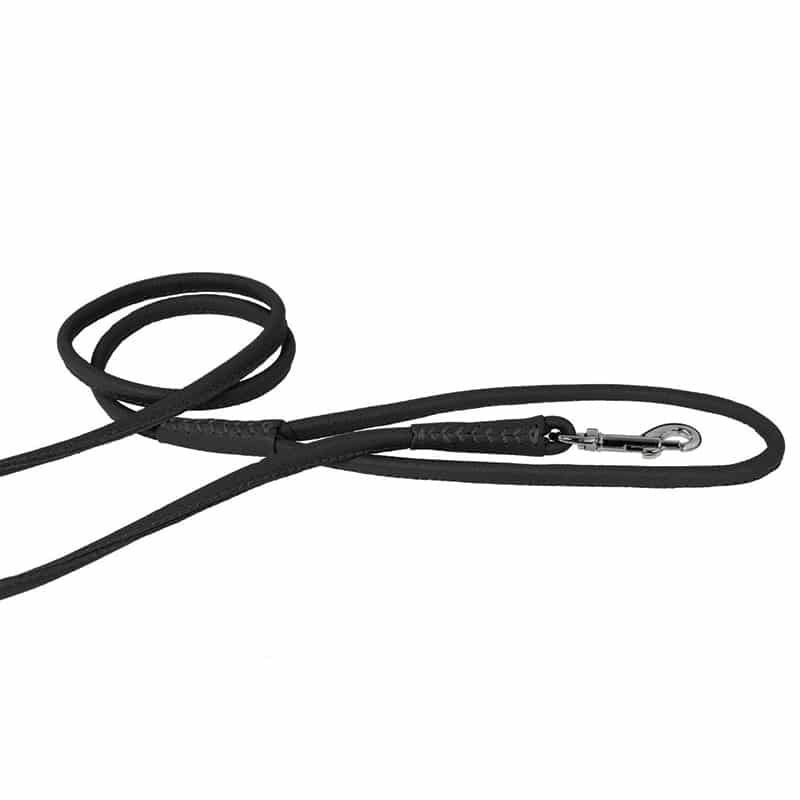 DOGLINE - Soft Leather Round Lead