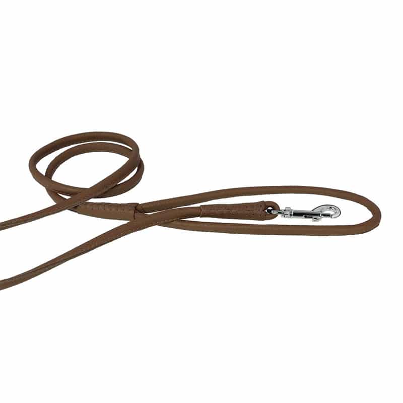 DOGLINE - Soft Leather Round Lead
