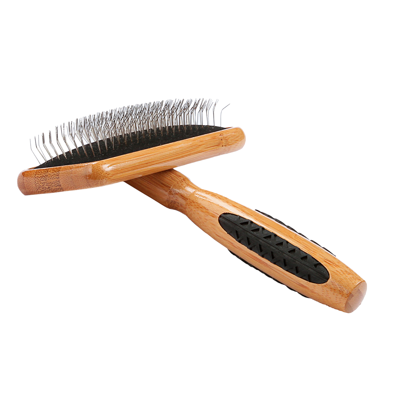 Bass Brushes - De-Matting Slicker - Bamboo Handle