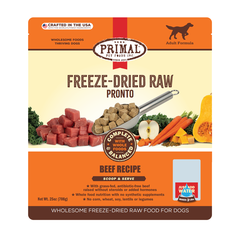 PRIMAL Canine Beef Formula Freeze Dried Pronto