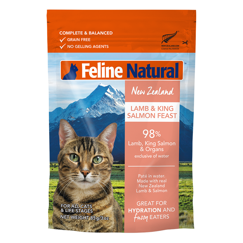 K9 Natural - Feline - Lamb & Salmon Feast Pouch 85g (Case of 12)