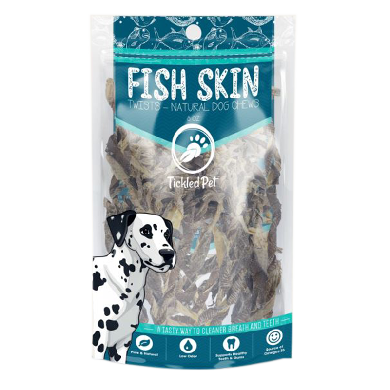 Tickled Pet - Dog - Treats - Icelandic Codfish Skin Twists - 8oz