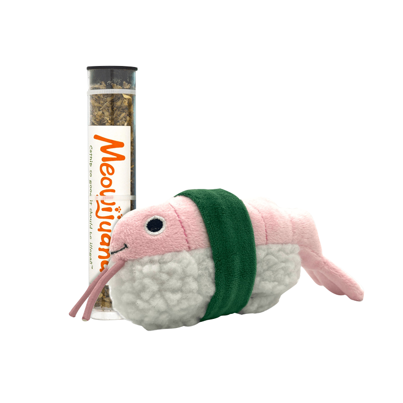 Meowijuana - Catnip - Toy - "Get Wrapped" - Shrimp Sushi