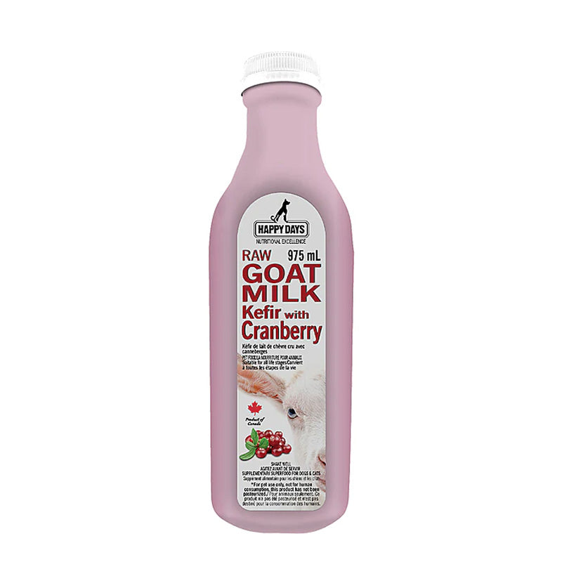 Happy Days - Raw Goat Milk Kefir with Cranberry 975ml
