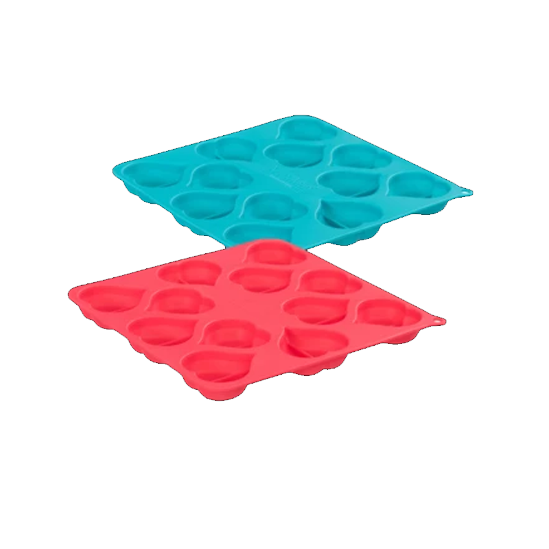 Messy Mutts - 2Pk Silicone Bake & Freeze Treat Making Mold Heart Shaped