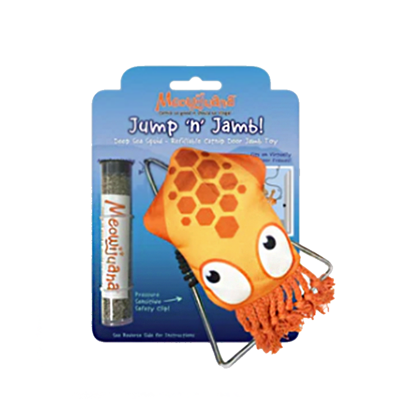 Meowijuana - Catnip - Toy - Swinging - "Jump 'n' Jamb" - Deep Sea Squid