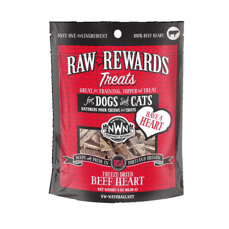 Northwest Naturals - Treats - Freeze-Dried - Hearts - Beef - 3oz