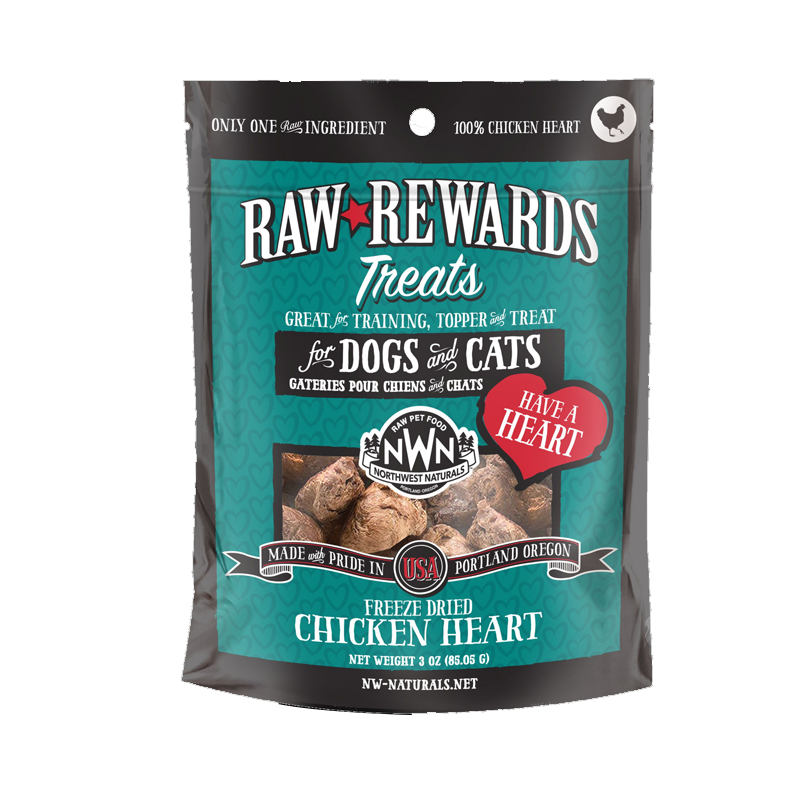 Northwest Naturals - Treats - Freeze-Dried - Hearts - Chicken - 3oz