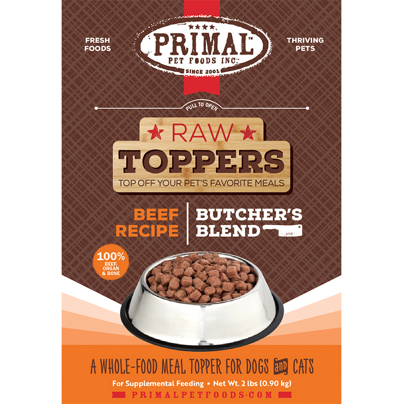 PRIMAL - Topper - Frozen - Butcher's Blend - Beef 2lb