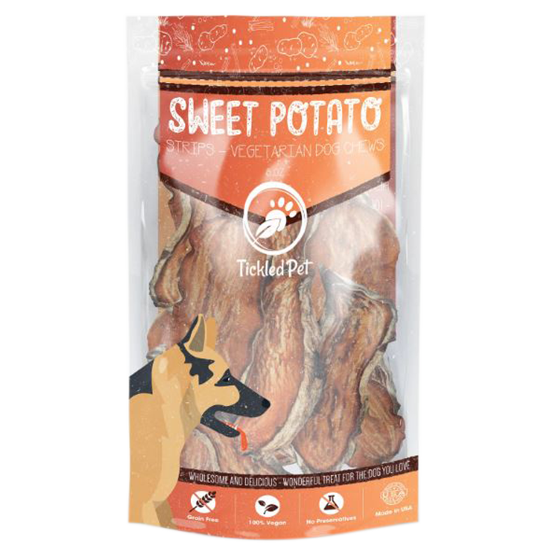 Tickled Pet - Dog - Treats - Sweet Potato Chews - Strips - 16oz