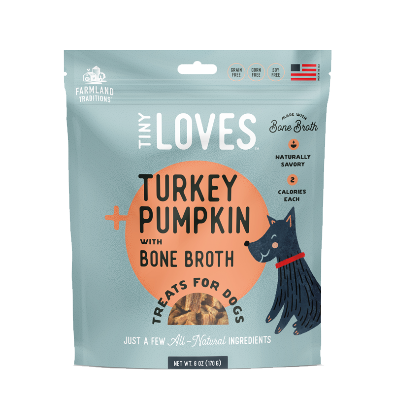 Farmland Traditions - Treats - Jerky - Tiny Loves - Turkey & Pumpkin with Bone Broth