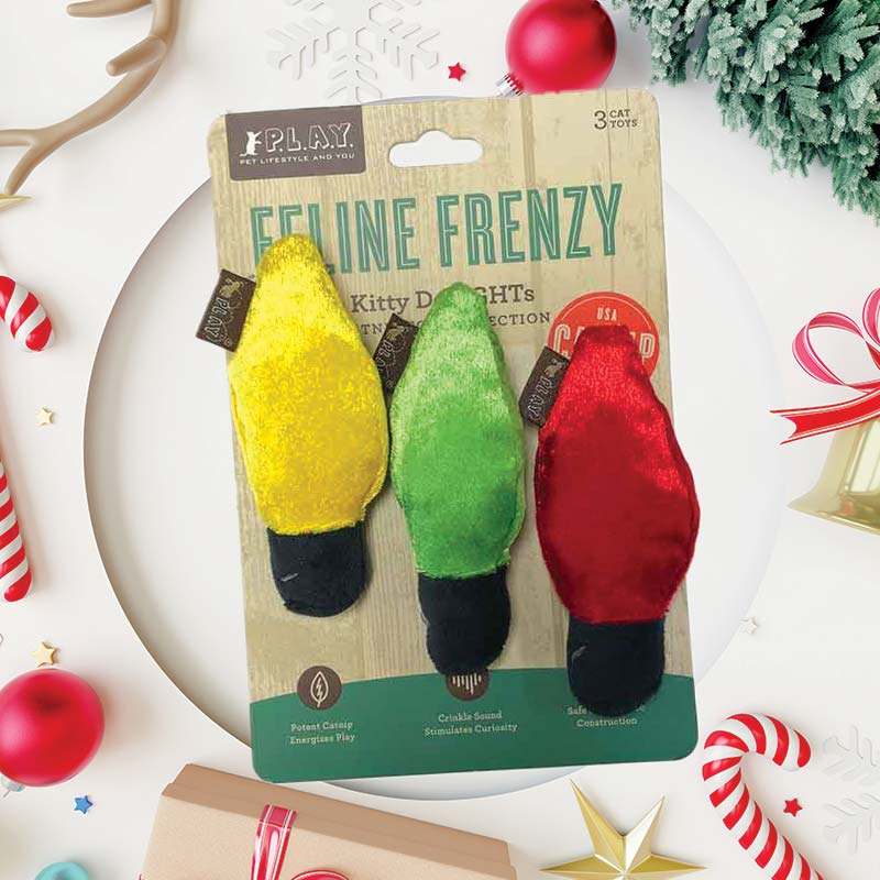 PLAY - Catnip - Toy - Feline Frenzy - Holiday - Christmas Lights (Set of 3)