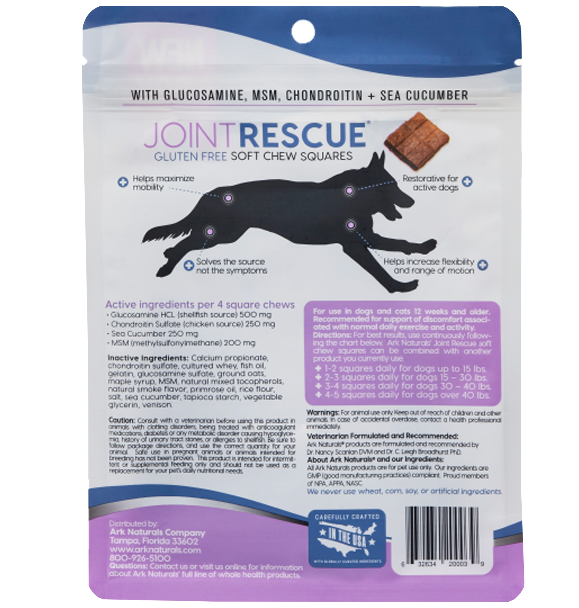 Ark Naturals - Soft Chews - Joint Rescue - Venison -(Wheat Free) - 9oz
