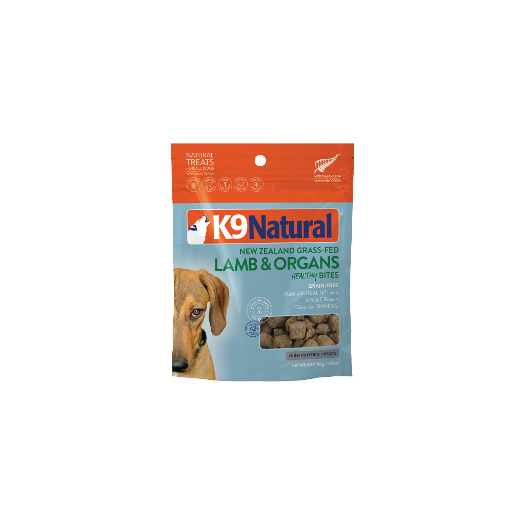 K9 Natural - Freeze Dried - Lamb and Organs - Healthy Bites - Treats 50g