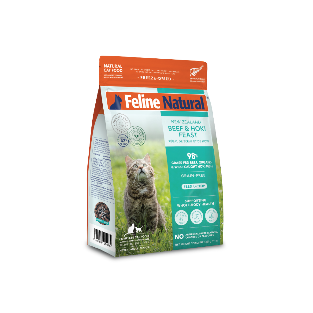 Feline Natural - Freeze Dried -Beef & Hoki Feast - 800g