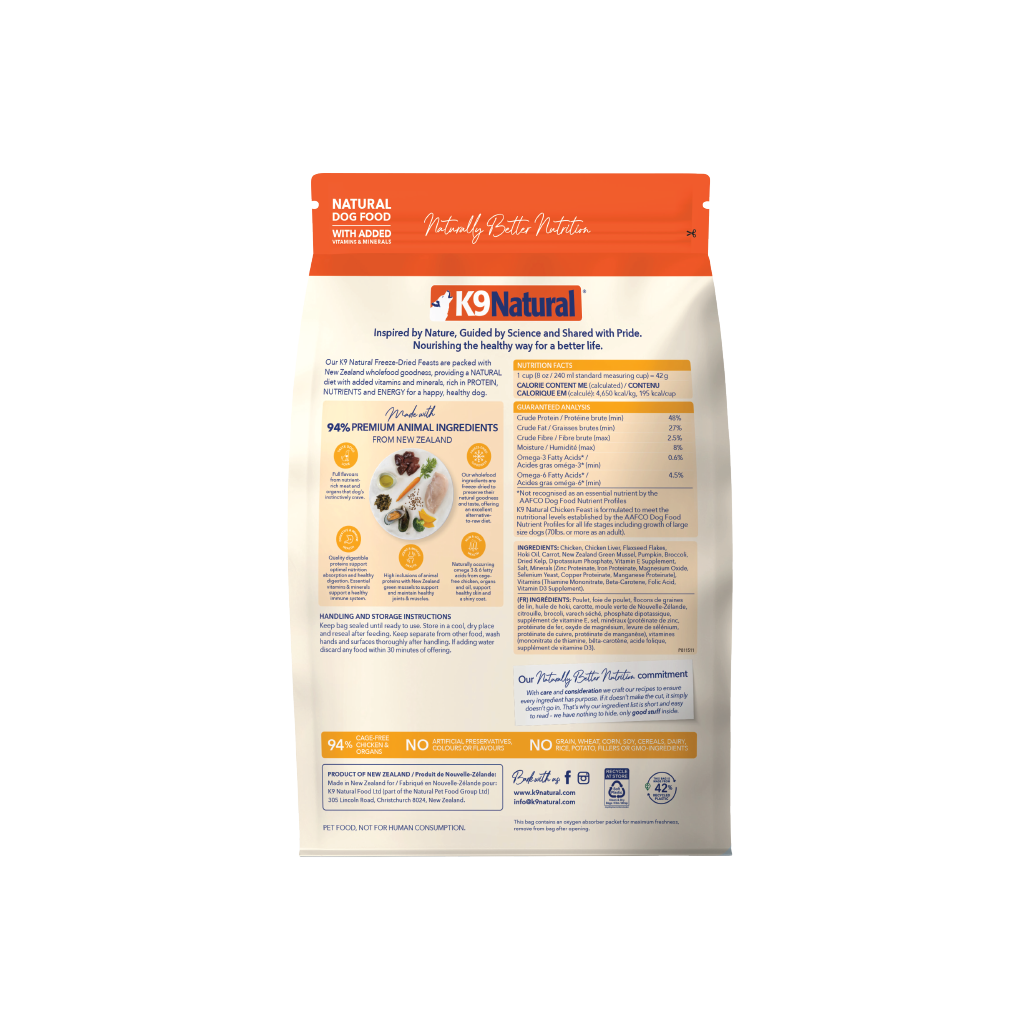 K9 Natural - Freeze Dried - Chicken Feast