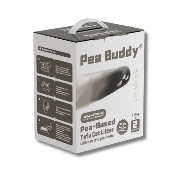 ONE FOR PETS - Pea Buddy - Tofu Litter - Charcoal - 2x2.5kg Bags