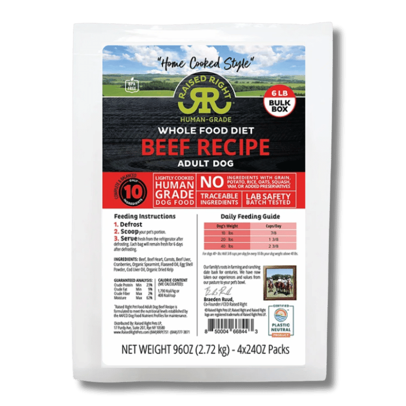 Raised Right - Adult Dog - Frozen - Beef