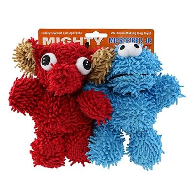 Tuffy Toys - Mighty Jr Microfiber Ball Monster and Elephant 2 Pack