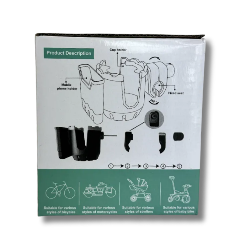 DOGLINE - Stroller Attachment - Cup/Cell Holder