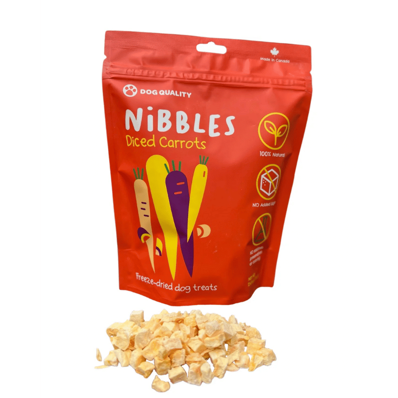 Dog Quality - Nibbles -  Freeze dried -  Diced Carrots