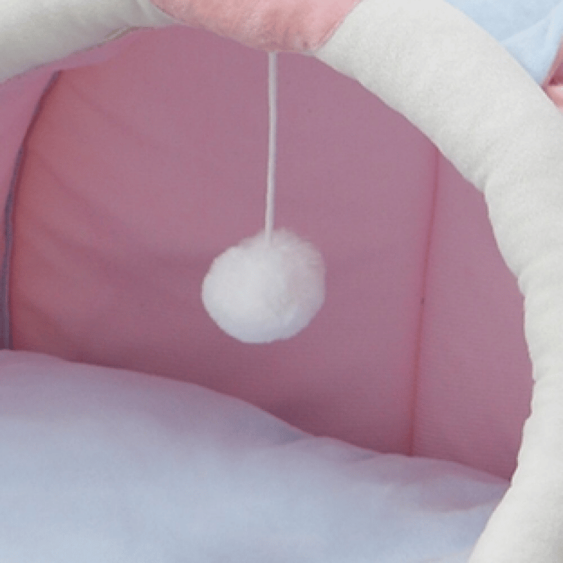 One For Pets - Cat Bed - Semi-inclosed - Blue Piggy with Teaser