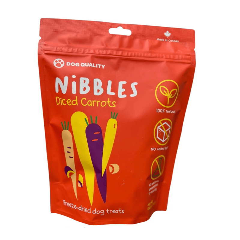 Dog Quality - Nibbles -  Freeze dried -  Diced Carrots