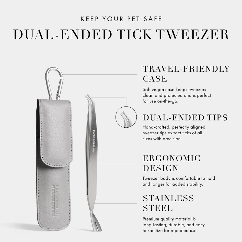 Tweezerman - Tick Remover - Tweezers - Dual-Sided & Case