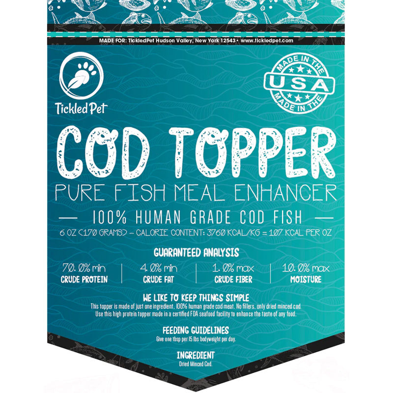 Tickled Pet - Cod Food Topper for Dogs - 6oz