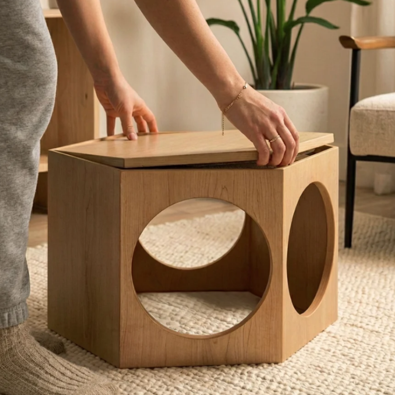 4 Cats & Dogs - Suki - cat stool and shelf