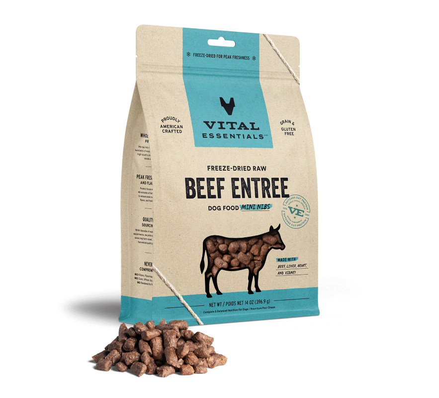 Vital Essentials - Dog Beef Freeze Dried Mini Nibs - 14 oz