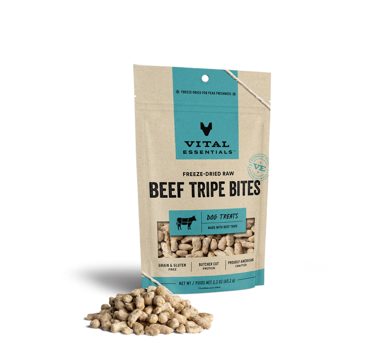 Vital Essentials - Dog GF Freeze-Dried Beef Tripe Treats - 2.3 oz