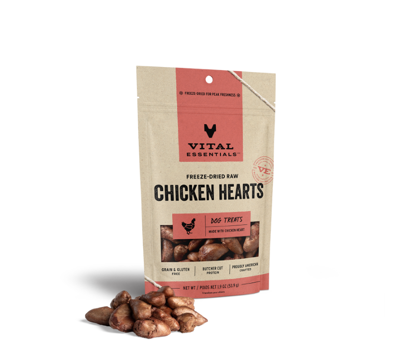 Vital Essentials - Dog GF Freeze-Dried Chicken Hearts treats