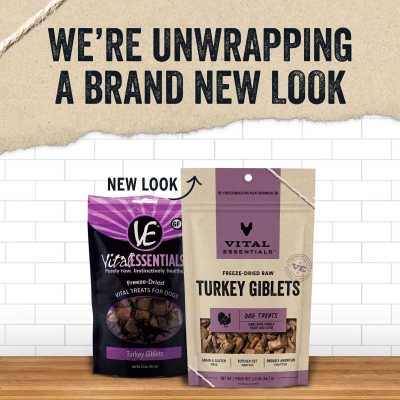 Vital Essentials - Dog GF Freeze-Dried Turkey Giblet Treats - 2oz