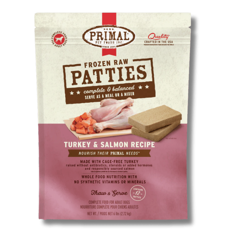 PRIMAL - Canine - Frozen - Patties - Turkey & Salmon