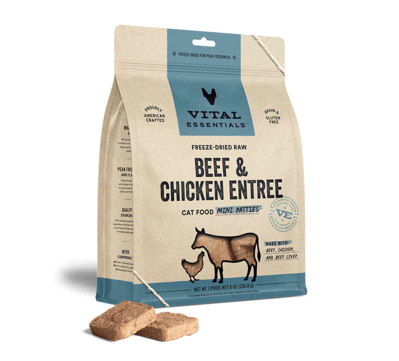 Vital Essentials - Cat Freeze Dried Beef & Chicken Dinner Patties