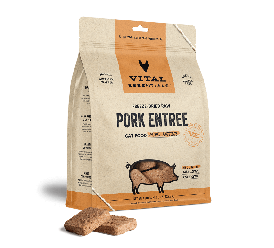 Vital Essentials - Cat GF Freeze Dried Food Pork Dinner Patties