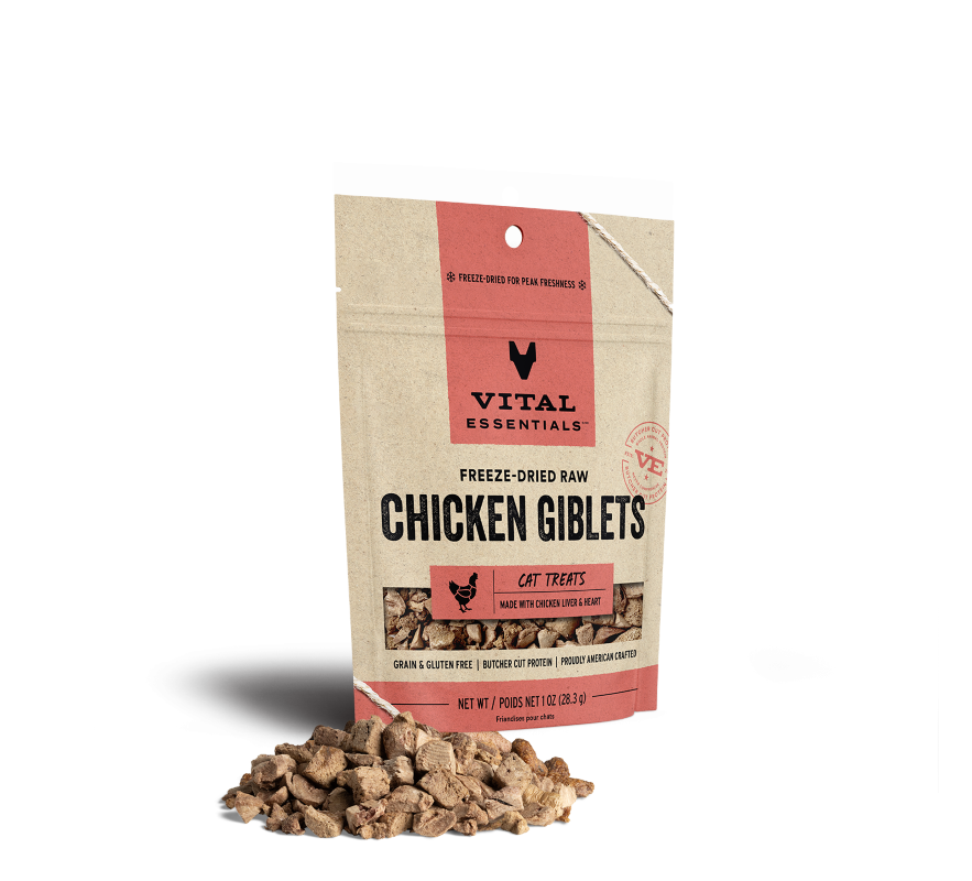 Vital Essentials - Cat GF Freeze-Dried Chicken Giblets Treats