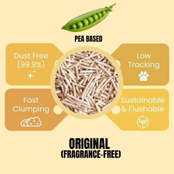 ONE FOR PETS - Pea Buddy - Tofu Litter - Original - 2x2.5kg Bags