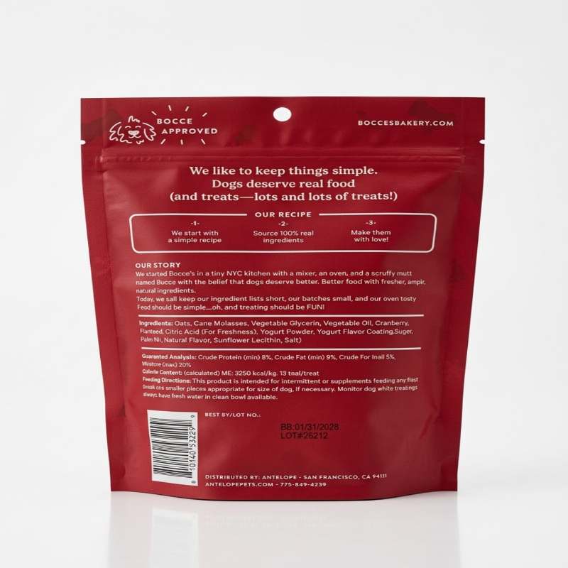 Bocce's Bakery - Soft & Chewy - Frosted Cran Crumble - 6oz