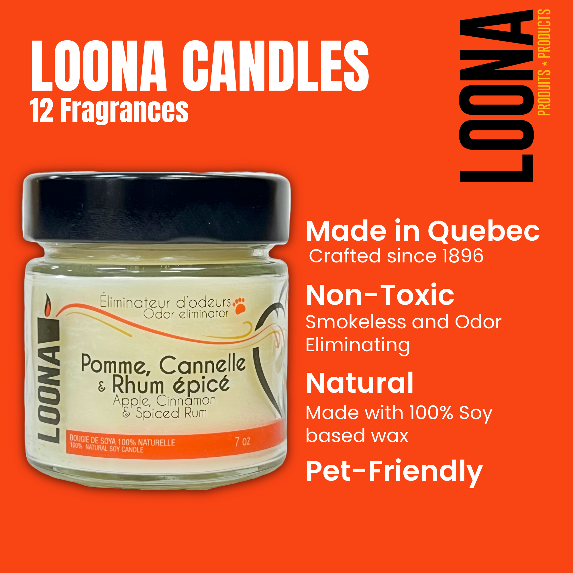 LOONA - Candle - Apple, Cinnamon & Spiced Rum