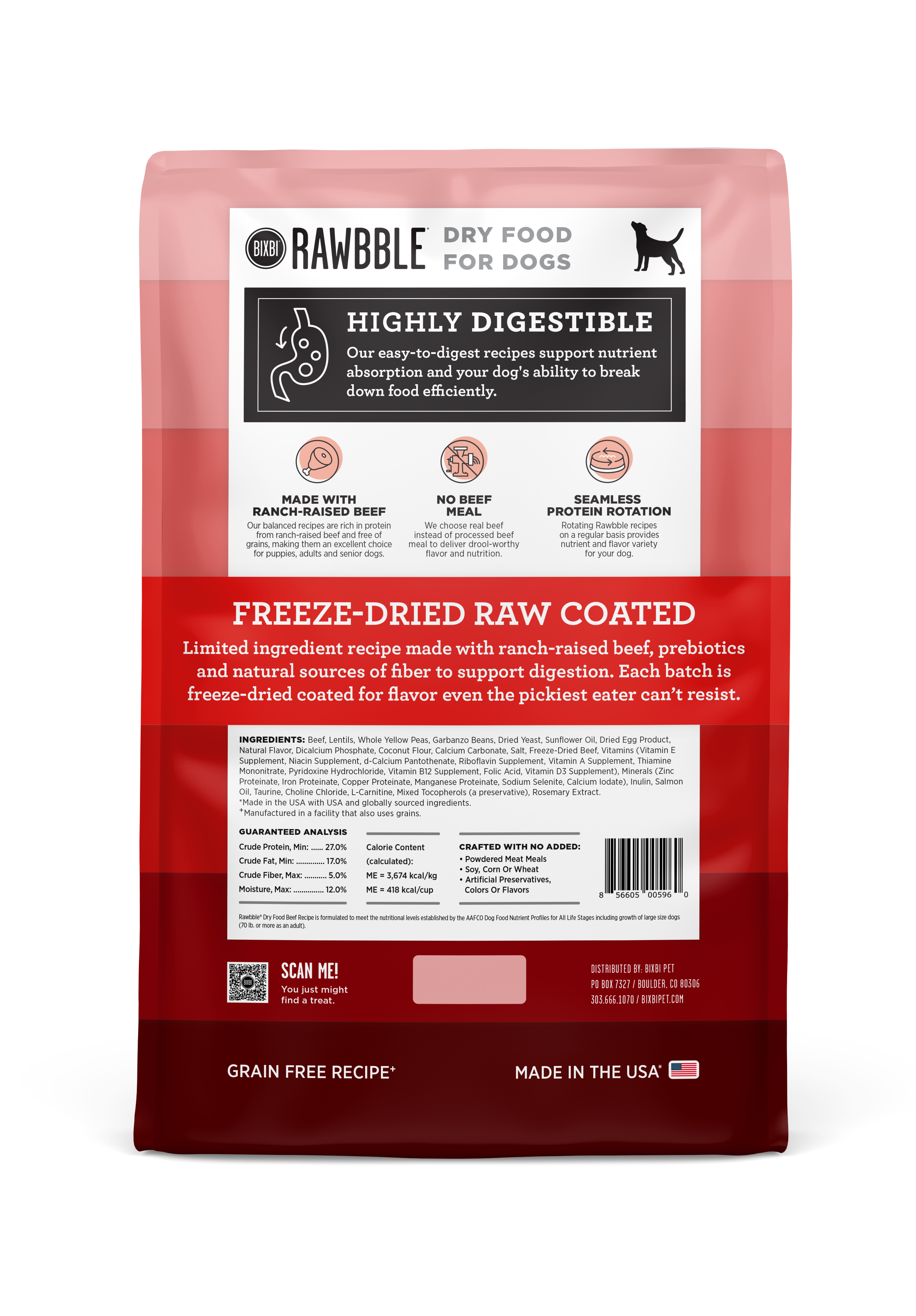 BIXBI - Dry - Rawbble - Beef - 24 lbs