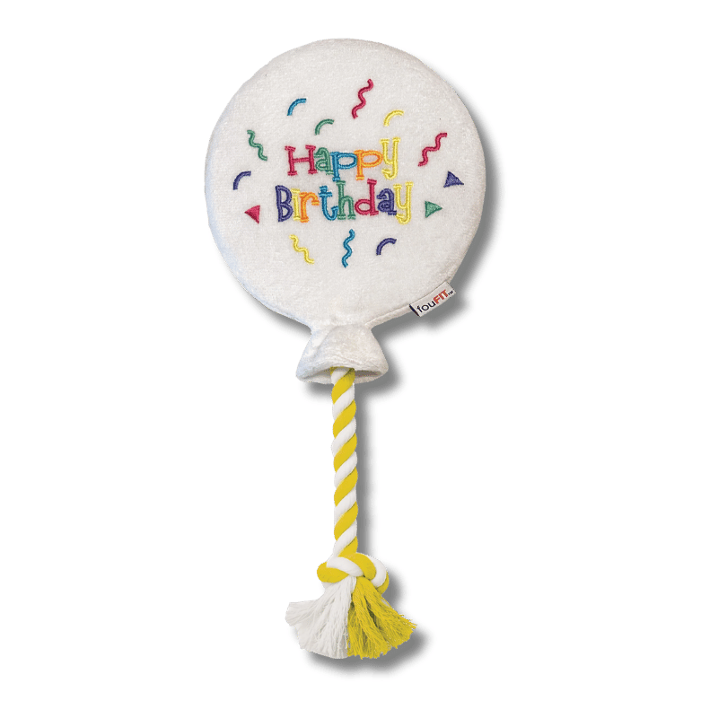 FoufouBRANDS - Birthday Balloon Squeakies - White