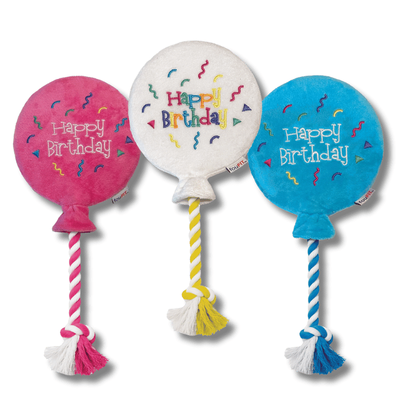 FoufouBRANDS - Birthday Balloon Squeakies - Blue
