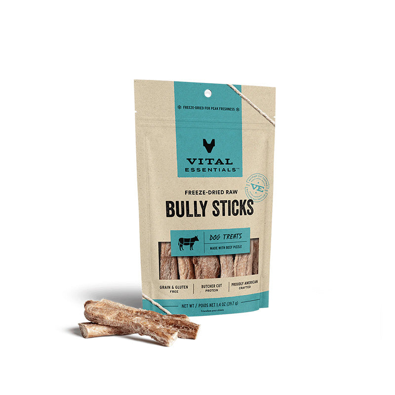 Vital Essentials - Dog GF Freeze-Dried Bully Sticks treats 5 Count